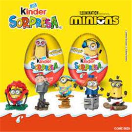 KINDER SORPRESA MIXTO HUEVO MINIONS 20G X 12U