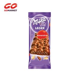 CHOCOLATE MILKA LEGER ALMENDRAS 100G X 1U