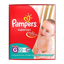 PAÑALES PAMPERS SUPERSEC G 22U