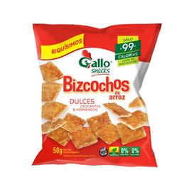 GALLO BIZCOCHOZ DE ARROZ DULCE 50G